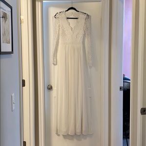 Full length boho bridal - worn once!